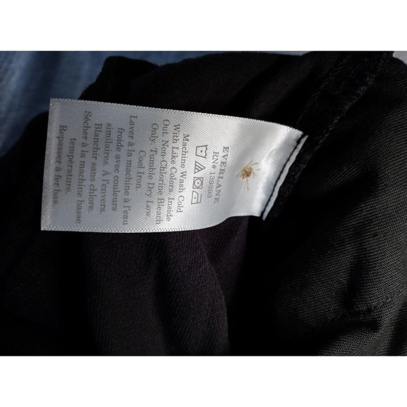 Everlane The Tencel Relaxed Chino Pant Black Soft Pockets Size 16 NWT - Picture 13 of 14